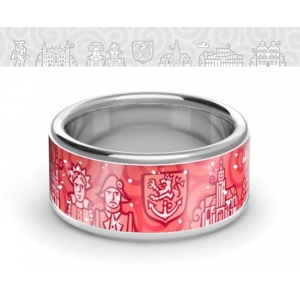De Venlo-Ring, rood met rose