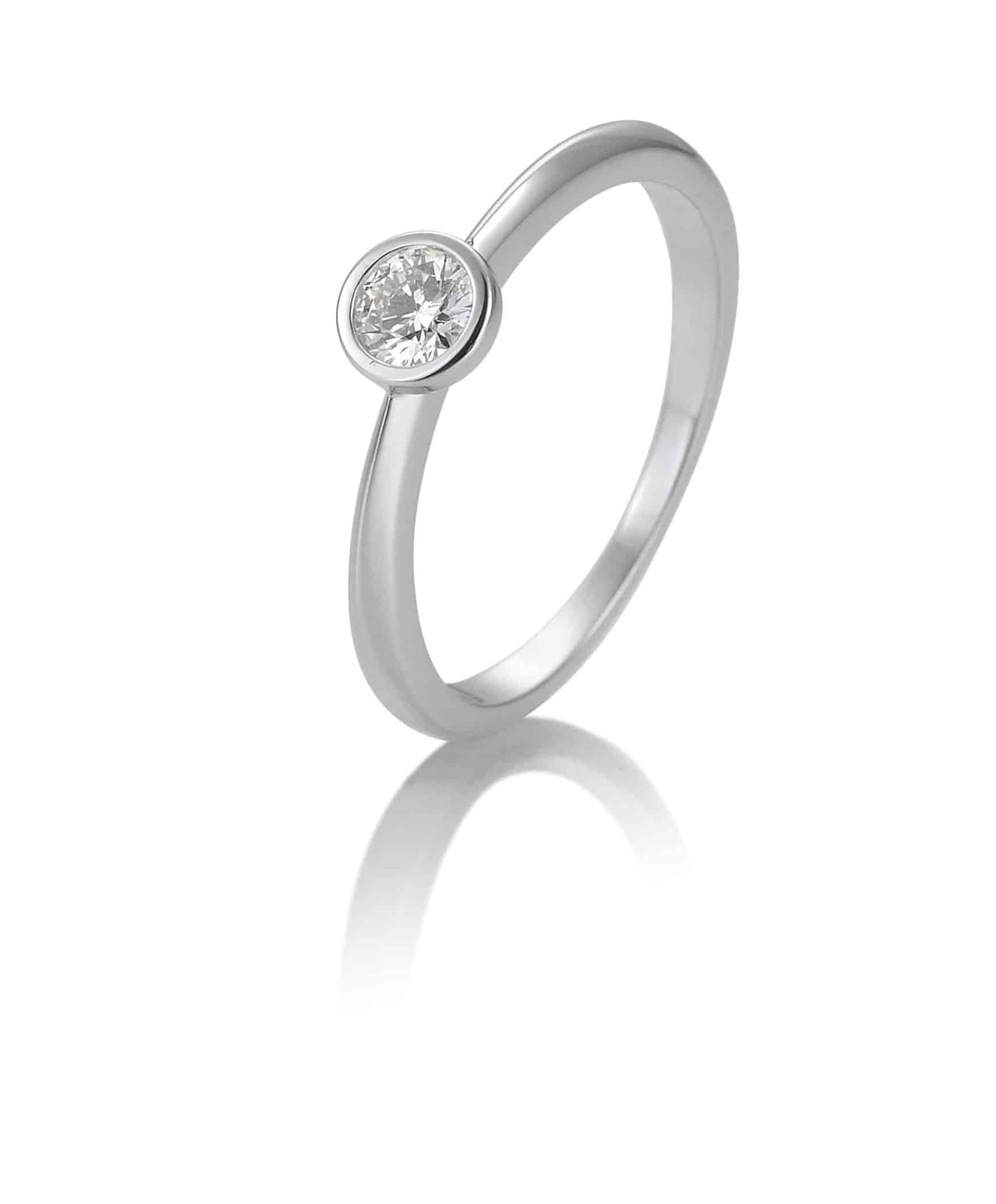 Solitair briljant ring 0.20 ct