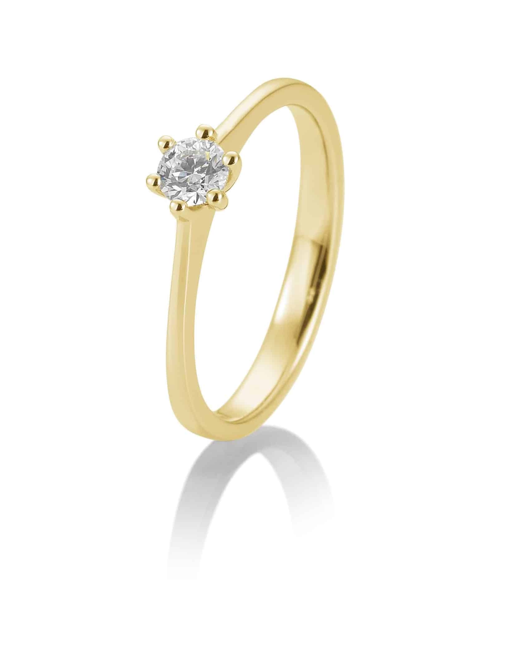 Solitair briljant ring 0.20 ct