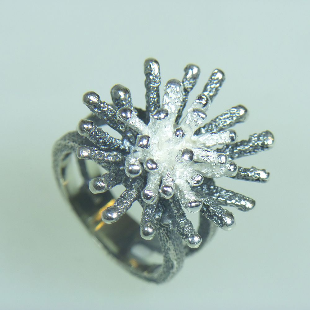 Zilveren Ring Blaasbloem